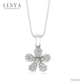 LENYA จี้CZ DiamondLike ดอกไม้สัญลักษณ์ความสวยงาม ความอ่อนโยน ความรัก ตัวเรือนเงินแท้925 ชุบทองคำขาว