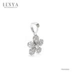 LENYA จี้CZ DiamondLike ดอกไม้สัญลักษณ์ความสวยงาม ความอ่อนโยน ความรัก ตัวเรือนเงินแท้925 ชุบทองคำขาว