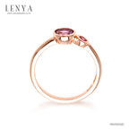 LENYA แหวนเงินแท้ ประดับพลอยอเมทิสต์ และทับทิม เหมาะสวมใส่ได้ทุกวัน