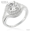 LENYA แหวนเงินแท้ 925 LENYA ETERNAL ชุบทองคำขาว ประดับด้วย SWAROVSKI ZIRCONIA สีขาว สวยคลาสสิค  เสริมบุคลิกเพิ่มความมั่นใจ