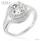 LENYA แหวนเงินแท้ 925 LENYA ETERNAL ชุบทองคำขาว ประดับด้วย SWAROVSKI ZIRCONIA สีขาว สวยคลาสสิค  เสริมบุคลิกเพิ่มความมั่นใจ
