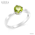 LENYA แหวนเพอริดอท( peridot) ตัวเรือนเงินแท้925 ชุบทองคำขาว  สวยคลาสสิค  เสริมบุคลิกเพิ่มความมั่นใจ