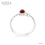 LENYA แหวนเงินแท้ ประดับพลอยโกเมน (Garnet) เสริมบุคลิกความมั่นใจ เสริมให้ร่ำรวย อัญมณีประจำเดือนมกราคม