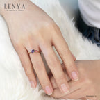 LENYA แหวน ETERNAL ประดับด้วย SWAROVSKI ZIRCONIA ดีไซน์น่ารักเรียบหรู ตัวเรือนเงินแท้ชุบสีพิ้งค์โกลด์ (Pink Gold)