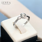 LENYA แหวน LENYA ETERNAL ประดับด้วย SWAROVSKI ZIRCONIA ดีไซน์น่ารักเรียบหรู ตัวเรือนเงินแท้ชุบทองคำขาว