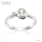 LENYA แหวน LENYA ETERNAL ประดับด้วย SWAROVSKI ZIRCONIA ดีไซน์น่ารักเรียบหรู ตัวเรือนเงินแท้ชุบทองคำขาว