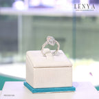 LENYA แหวน CZ DiamondLike เสริมลุคใส่สบาย ขนาด 6.5 มิล ตัวเรือนเงินแท้925 ชุบทองคำขาว