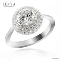 LENYA แหวน CZ จาก Swarovski เสริมลุคเรียบหรู ขนาด 6.50 มิล ตัวเรือนเงินแท้925 ชุบทองคำขาว