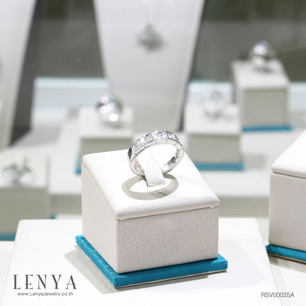 LENYA แหวน CZ DiamondLike ดีไซน์เรียบหรู ใส่ติดนิ้วได้ทุกวัน ตัวเรือนเงินแท้925 ชุบทองคำขาว