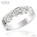 LENYA แหวนประดับ SWAROVSKI ZIRCONIA  ตัวเรือนเงินแท้ชุบทองคำขาว เลือกสวมใส่ติดนิ้วได้ในทุกวัน
