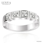 LENYA แหวนประดับ SWAROVSKI ZIRCONIA  ตัวเรือนเงินแท้ชุบทองคำขาว เลือกสวมใส่ติดนิ้วได้ในทุกวัน