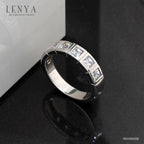 LENYA แหวนประดับ SWAROVSKI ZIRCONIA  ตัวเรือนเงินแท้ชุบทองคำขาว เลือกสวมใส่ติดนิ้วได้ในทุกวัน