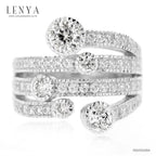 LENYA แหวน CZ DiamondLike เสริมลุคเรียบหรู ขนาด 5 มิล ตัวเรือนเงินแท้925 ชุบทองคำขาว