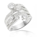 LENYA แหวน CZ จาก SWAROVSKI เสริมลุคเรียบหรู ขนาด 5 มิล ตัวเรือนเงินแท้925 ชุบทองคำขาว
