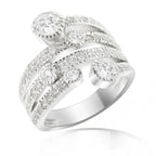 LENYA แหวน CZ จาก SWAROVSKI เสริมลุคเรียบหรู ขนาด 5 มิล ตัวเรือนเงินแท้925 ชุบทองคำขาว