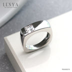 LENYA แหวน CZ DiamondLike เสริมลุคใส่สบายทุกวัน ขนาด 5.5 มิล ตัวเรือนเงินแท้925 ชุบทองคำขาว