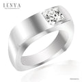 LENYA แหวน CZ DiamondLike เสริมลุคใส่สบายทุกวัน ขนาด 5.5 มิล ตัวเรือนเงินแท้925 ชุบทองคำขาว