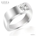 LENYA แหวน CZ DiamondLike เสริมลุคใส่สบายทุกวัน ขนาด 5.5 มิล ตัวเรือนเงินแท้925 ชุบทองคำขาว