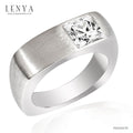 LENYA แหวน CZ DiamondLike เสริมลุคใส่สบายทุกวัน ขนาด 5.5 มิล ตัวเรือนเงินแท้925 ชุบทองคำขาว