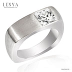 LENYA แหวน CZ DiamondLike เสริมลุคใส่สบายทุกวัน ขนาด 5.5 มิล ตัวเรือนเงินแท้925 ชุบทองคำขาว