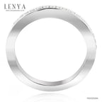 LENYA แหวนเพชร DiamondLike ดีไซน์แบบแถวเดี่ยว ดูสวยคลาสสิคสุดๆ บนตัวเรือนเงินแท้ชุบทองคำขาว