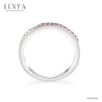 LENYA แหวน ETERNAL ประดับด้วย SWAROVSKI ZIRCONIA สีชมพูแฟนซี บนตัวเรือนเงินแท้ชุบทองคำขาวแท้ สวยคลาสสิค