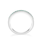 LENYA แหวน CZ สีเขียวจาก SWAROVSKI เพิ่มความงามขนาด 1.25 มิล ตัวเรือนเงินแท้925 ชุบทองคำขาว
