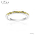 LENYA แหวน ETERNAL ประดับด้วย SWAROVSKI ZIRCONIA สีเหลืองทอง บนตัวเรือนเงินแท้ชุบทองคำขาวแท้ สวยคลาสสิค