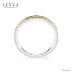 LENYA แหวน ETERNAL ประดับด้วย SWAROVSKI ZIRCONIA สีเหลืองทอง บนตัวเรือนเงินแท้ชุบทองคำขาวแท้ สวยคลาสสิค