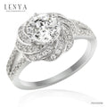 LENYA แหวนเงินแท้ 925 LENYA ETERNAL ชุบทองคำขาว ประดับด้วย SWAROVSKI ZIRCONIA สีขาว สวยคลาสสิค  เสริมบุคลิกเพิ่มความมั่นใจ