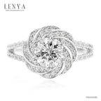 LENYA แหวนเงินแท้ 925 LENYA ETERNAL ชุบทองคำขาว ประดับด้วย SWAROVSKI ZIRCONIA สีขาว สวยคลาสสิค  เสริมบุคลิกเพิ่มความมั่นใจ