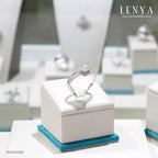 LENYA แหวนเงินแท้ 925 LENYA ETERNAL ชุบทองคำขาว ประดับด้วย SWAROVSKI ZIRCONIA สีขาว สวยคลาสสิค  เสริมบุคลิกเพิ่มความมั่นใจ
