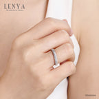 LENYA แหวนเพชร DiamondLike ระยิบระยับด้วยงานฝังที่ละเอียด ประดับไปด้วยเพชรจำนวน 67 เม็ด เต็มหน้านิ้ว ตัวเรือนเงินแท้ชุบทองคำขาว