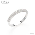 LENYA แหวนเงินแท้ 925 LENYA ETERNAL ชุบทองคำขาว ประดับด้วย SWAROVSKI ZIRCONIA สีขาว สวยคลาสสิค  เสริมบุคลิกเพิ่มความมั่นใจ