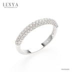 LENYA แหวนเงินแท้ 925 LENYA ETERNAL ชุบทองคำขาว ประดับด้วย SWAROVSKI ZIRCONIA สีขาว สวยคลาสสิค  เสริมบุคลิกเพิ่มความมั่นใจ
