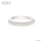 LENYA แหวนเงินแท้ 925 LENYA ETERNAL ชุบทองคำขาว ประดับด้วย SWAROVSKI ZIRCONIA สีขาว สวยคลาสสิค  เสริมบุคลิกเพิ่มความมั่นใจ