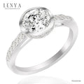 LENYA แหวน  ETERNAL ประดับด้วย SWAROVSKI ZIRCONIA รูปทรงกลม ดีไซน์เรียบหรูเป็นเอกลักษณ์ ตัวเรือนเงินแท้ชุบทองคำขาว
