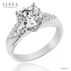 LENYA แหวน CZ Diamondlike เสริมบุคลิกและความมั่นใจ ขนาด 1.2 มิล ตัวเรือนเงินแท้925 ชุบทองคำขาว