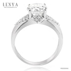 LENYA แหวน CZ Diamondlike เสริมบุคลิกและความมั่นใจ ขนาด 1.2 มิล ตัวเรือนเงินแท้925 ชุบทองคำขาว