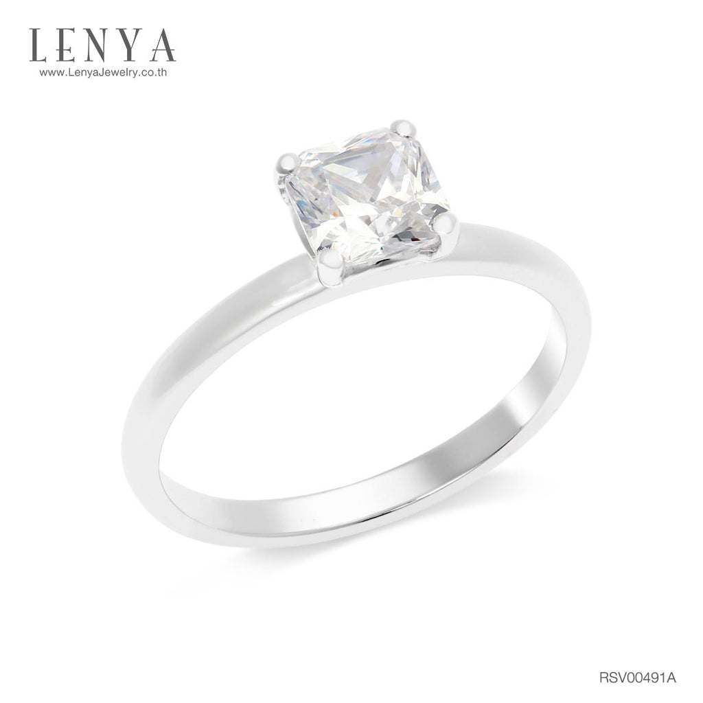 LENYA แหวนเงินแท้ ประดับด้วย Diamondlike  เสริมบุคลิกเพิ่มความมั่นใจ