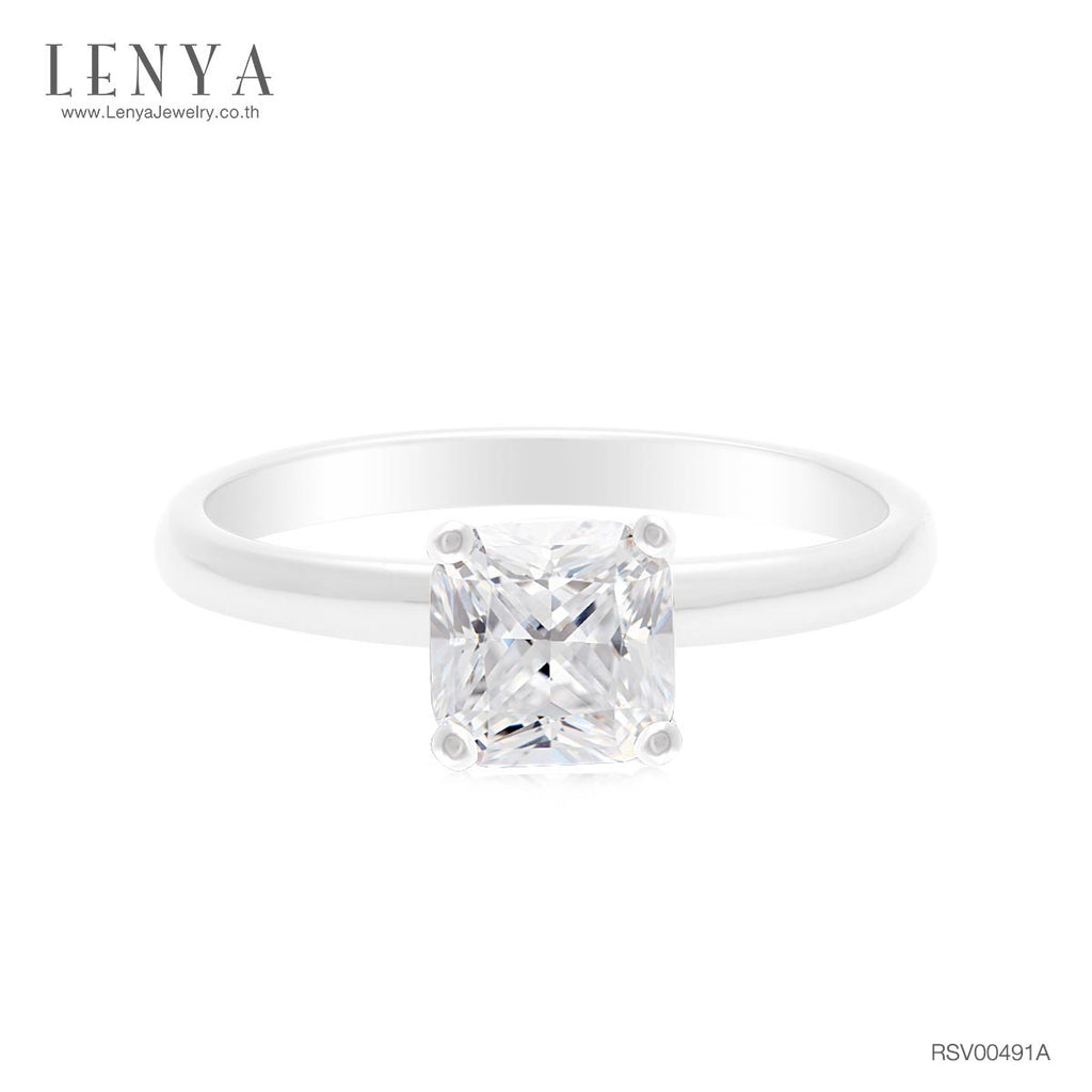 LENYA แหวนเงินแท้ ประดับด้วย Diamondlike  เสริมบุคลิกเพิ่มความมั่นใจ