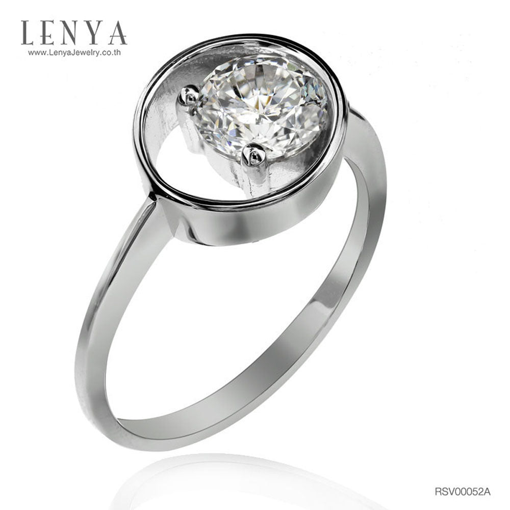 LENYA แหวนเพชร DiamondLike ขนาดเพชร 1 กะรัต ย้ำความโดดเด่นที่ไม่เหมือนใคร ดีไซน์สุดเก๋ บนตัวเรือนเงินแท้ชุบทองคำขาว
