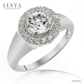 LENYA แหวนเพชร DiamondLike เพชร 1 กะรัต รายล้อมด้วยเพชรเม็ดเล็กจำนวนมาก เรียบหรูในแบบคลาสสิคสไตล์