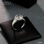 LENYA แหวนเพชร DiamondLike เพชร 1 กะรัต รายล้อมด้วยเพชรเม็ดเล็กจำนวนมาก เรียบหรูในแบบคลาสสิคสไตล์