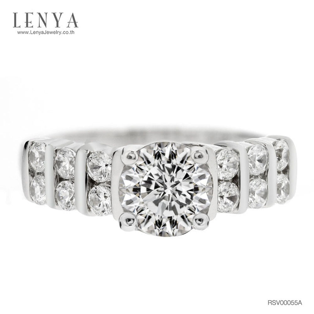LENYA แหวนเงินแท้ ประดับด้วย Diamondlike  เสริมบุคลิกเพิ่มความมั่นใจ