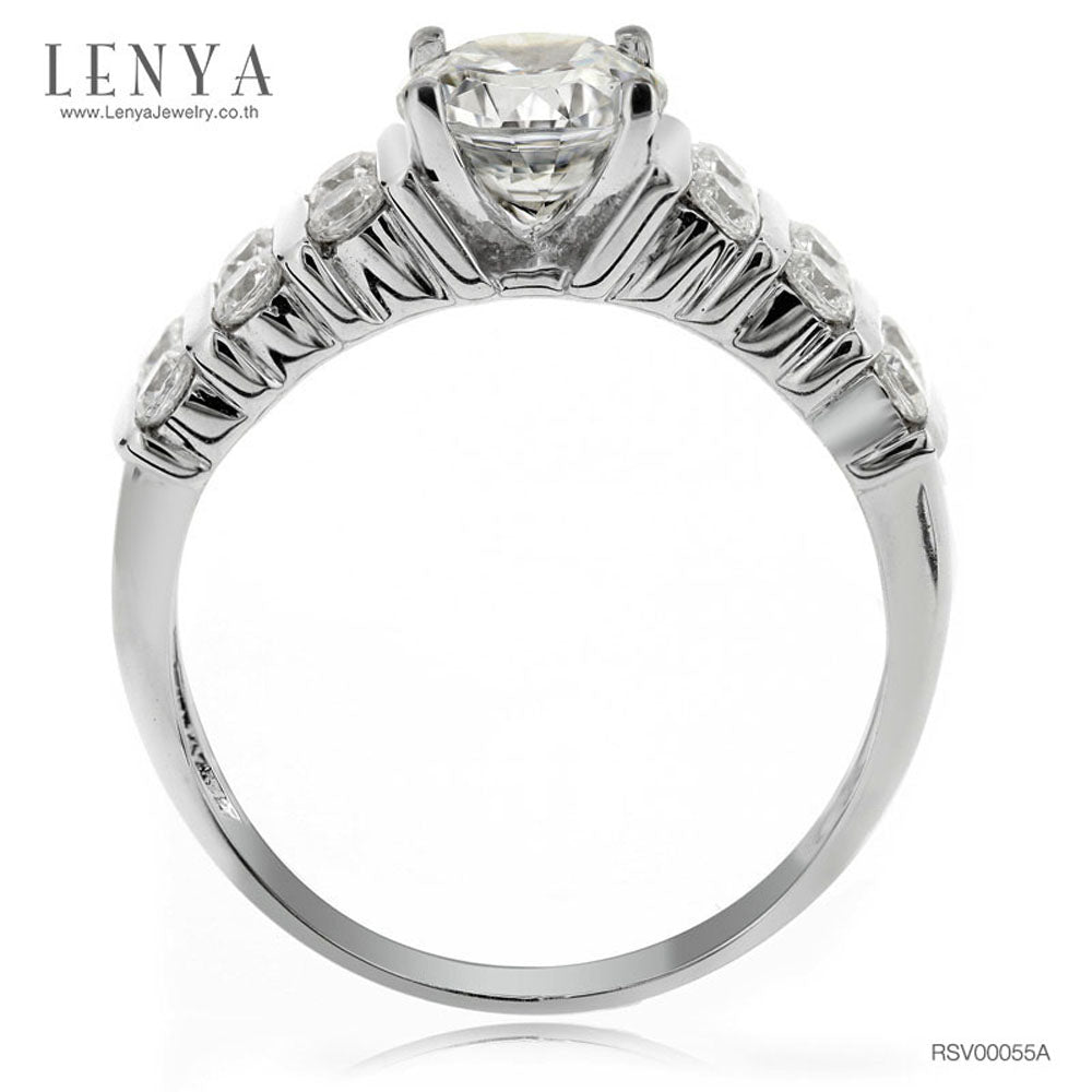 LENYA แหวนเงินแท้ ประดับด้วย Diamondlike  เสริมบุคลิกเพิ่มความมั่นใจ