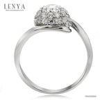 LENYA แหวน CZ Diamondlike เสริมบุคลิกและความมั่นใจ ขนาด 5 มิล ตัวเรือนเงินแท้925 ชุบทองคำขาว