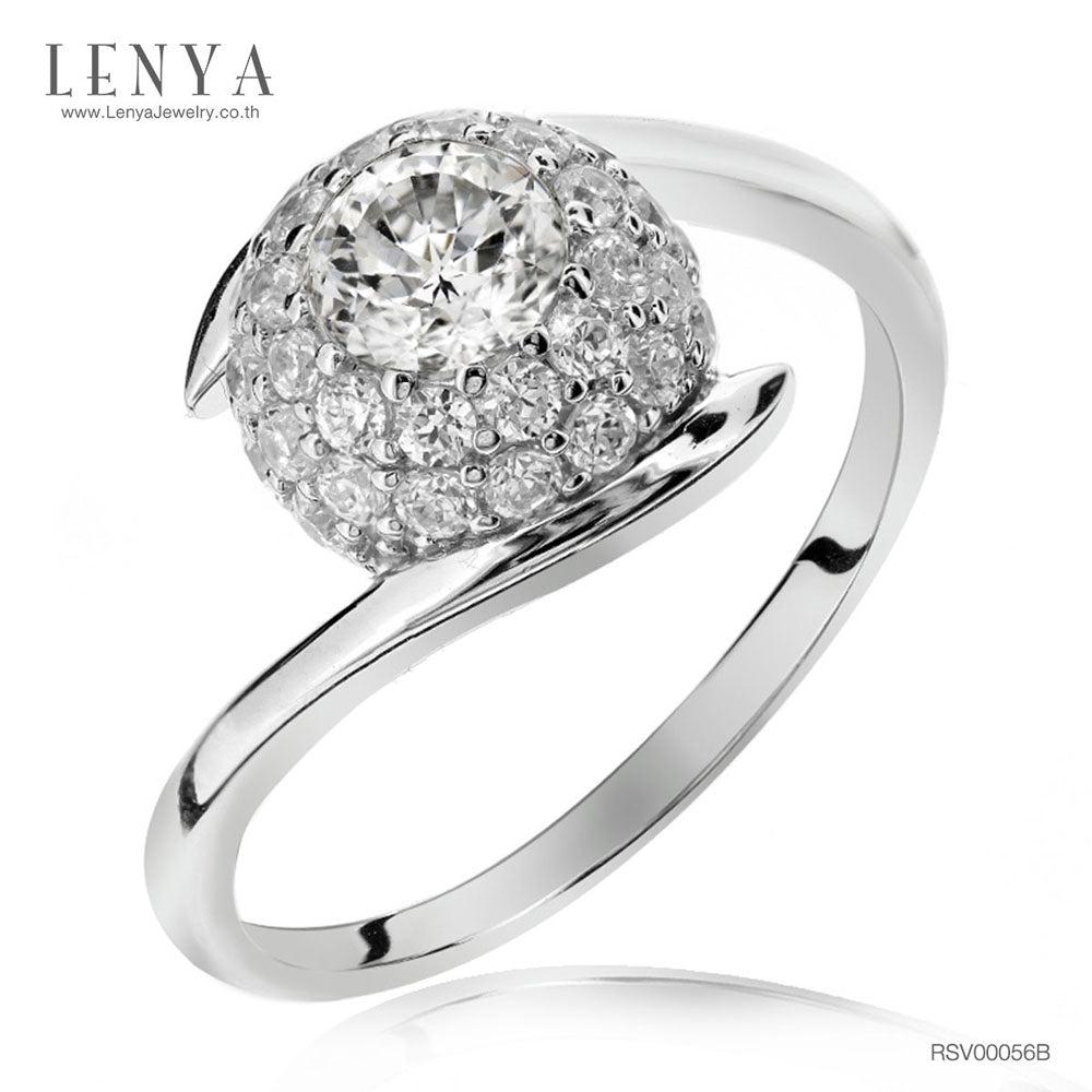 LENYA แหวน  ETERNAL ประดับ SWAROVSKI ZIRCONIA ตัวเรือนเงินแท้ชุบทองคำขาว ดีไซน์หวาน เสริมลุ๊คให้สวยสง่าได้ในทุกวัน