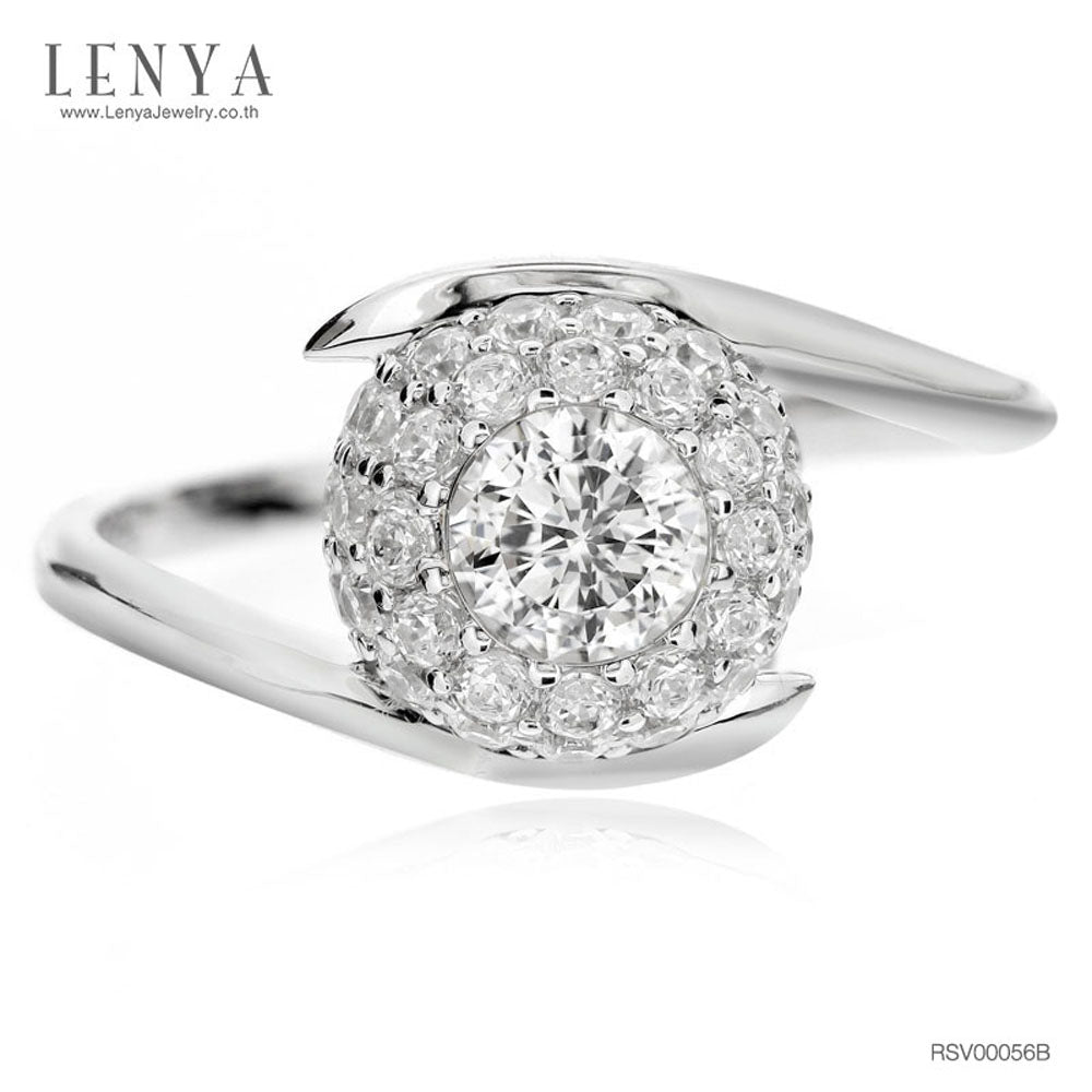 LENYA แหวน  ETERNAL ประดับ SWAROVSKI ZIRCONIA ตัวเรือนเงินแท้ชุบทองคำขาว ดีไซน์หวาน เสริมลุ๊คให้สวยสง่าได้ในทุกวัน