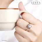 LENYA แหวน  ETERNAL ประดับ SWAROVSKI ZIRCONIA ตัวเรือนเงินแท้ชุบทองคำขาว ดีไซน์หวาน เสริมลุ๊คให้สวยสง่าได้ในทุกวัน